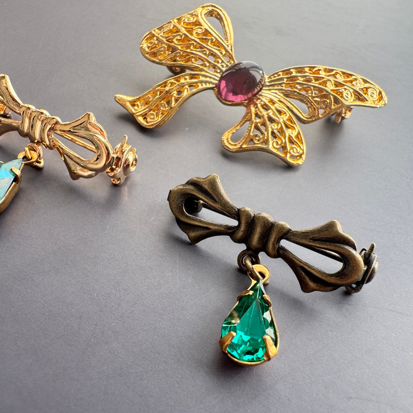 Vintage Ribbon Brooch【3個セット】