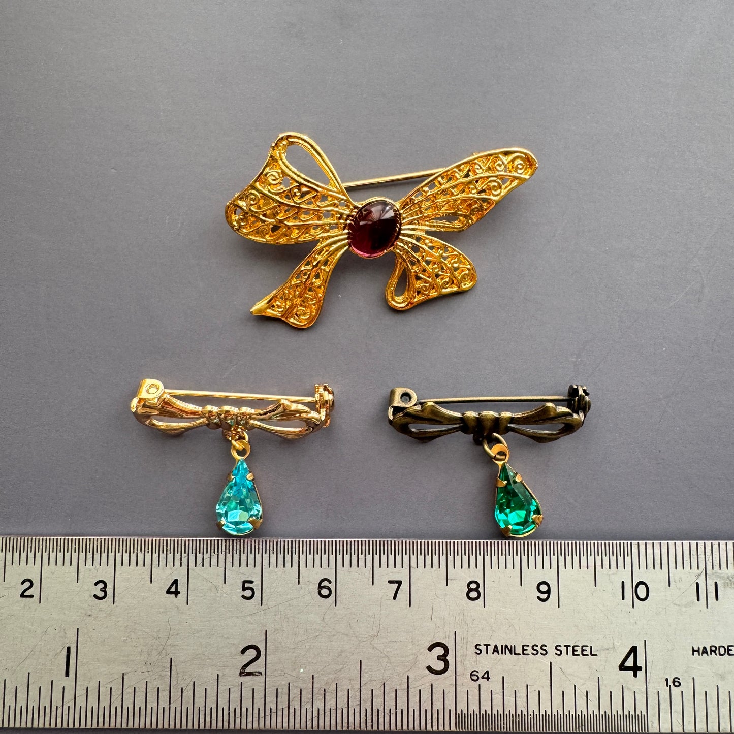 Vintage Ribbon Brooch【3個セット】