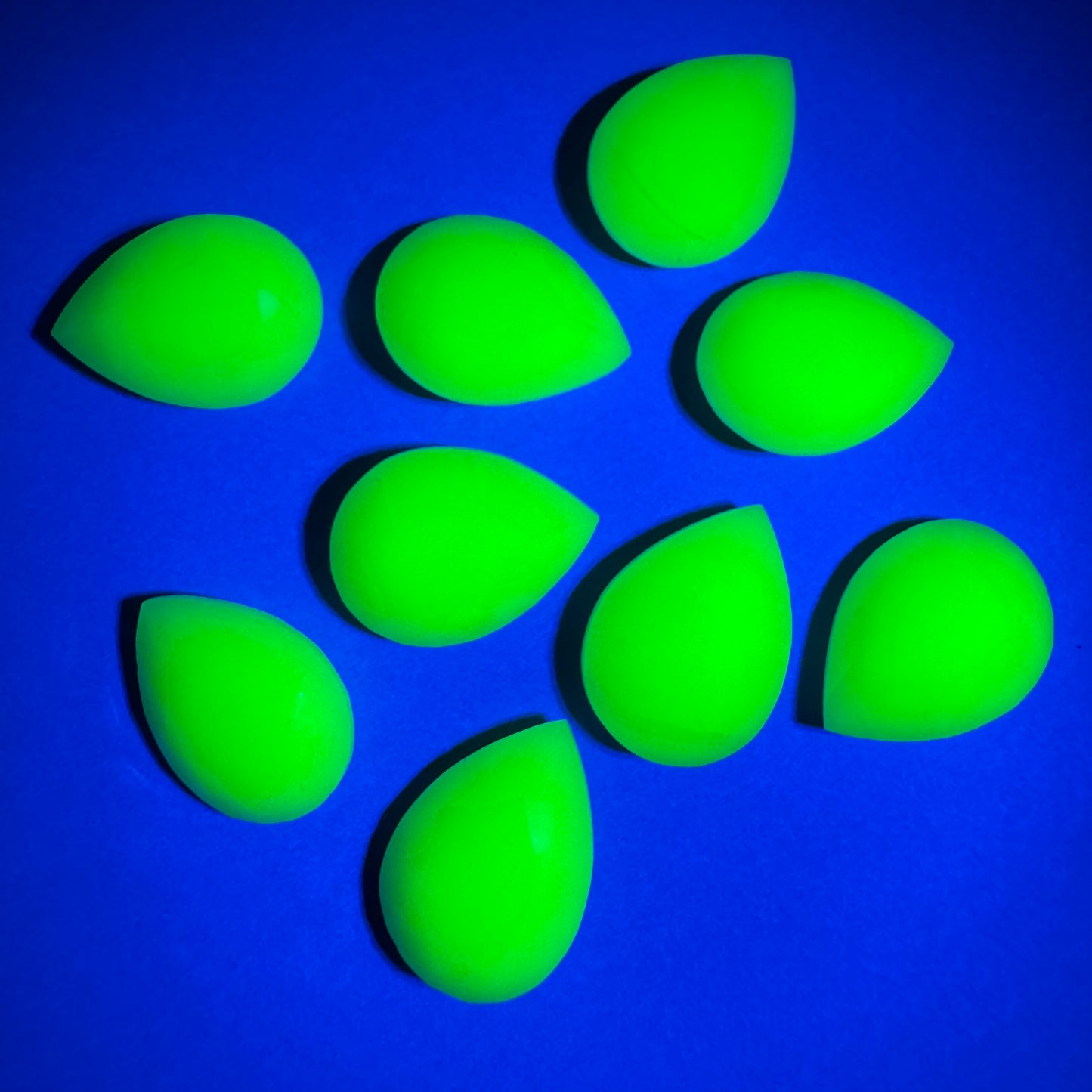 Czech Vaseline Glass Pointed Back Stone Pearshape 14x10mm【2pcs】