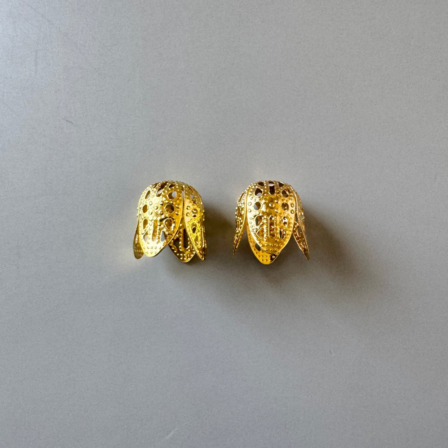 Filigree Beads Cap 10mm【Antique Gold / Gold】