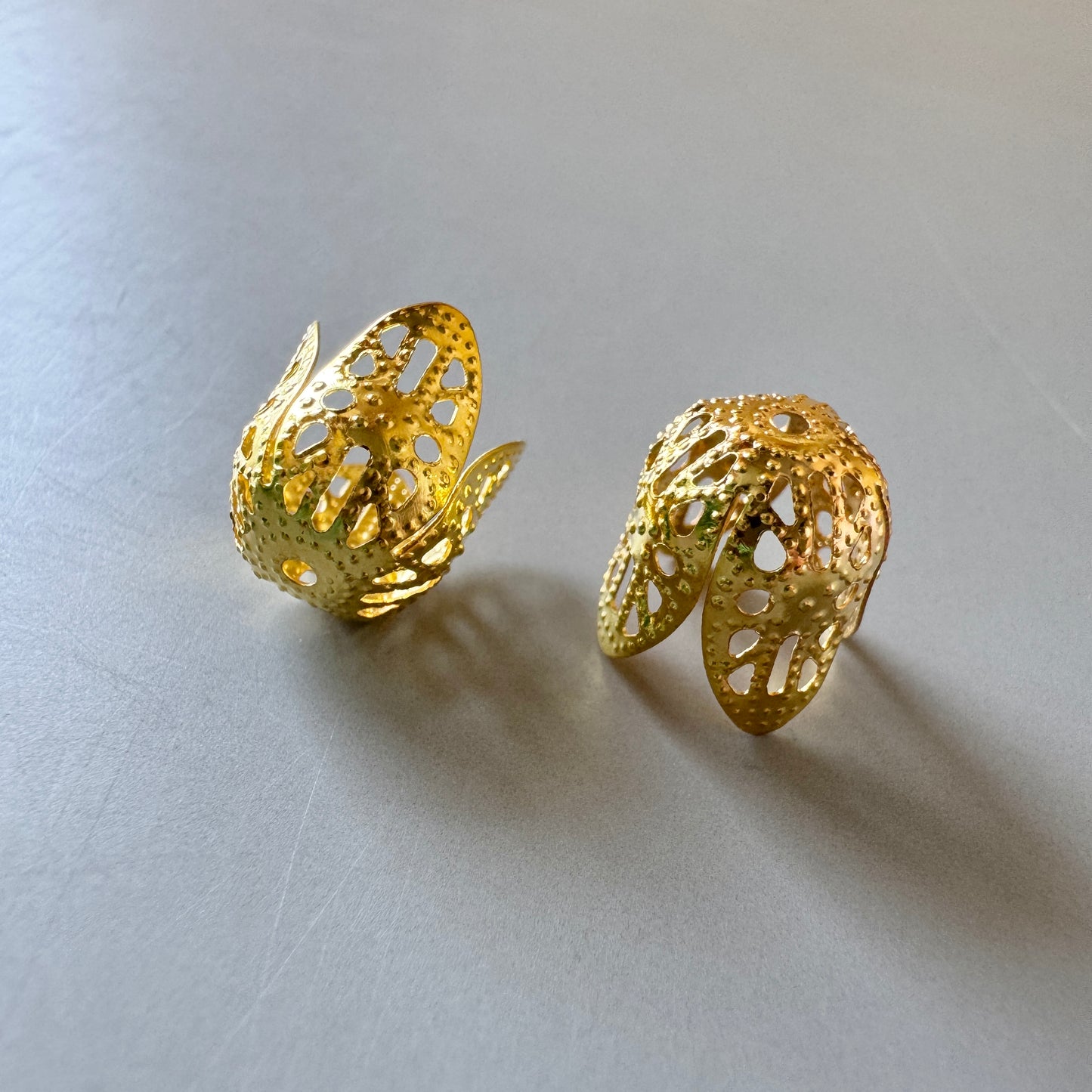Filigree Beads Cap 10mm【Antique Gold / Gold】