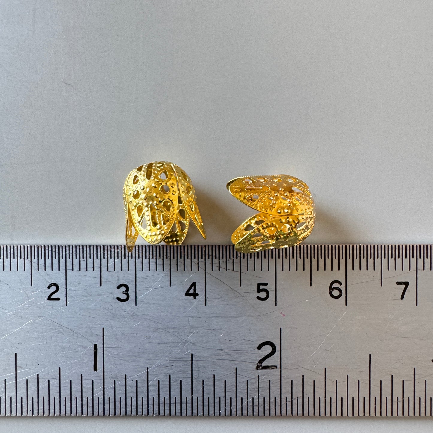 Filigree Beads Cap 10mm【Antique Gold / Gold】