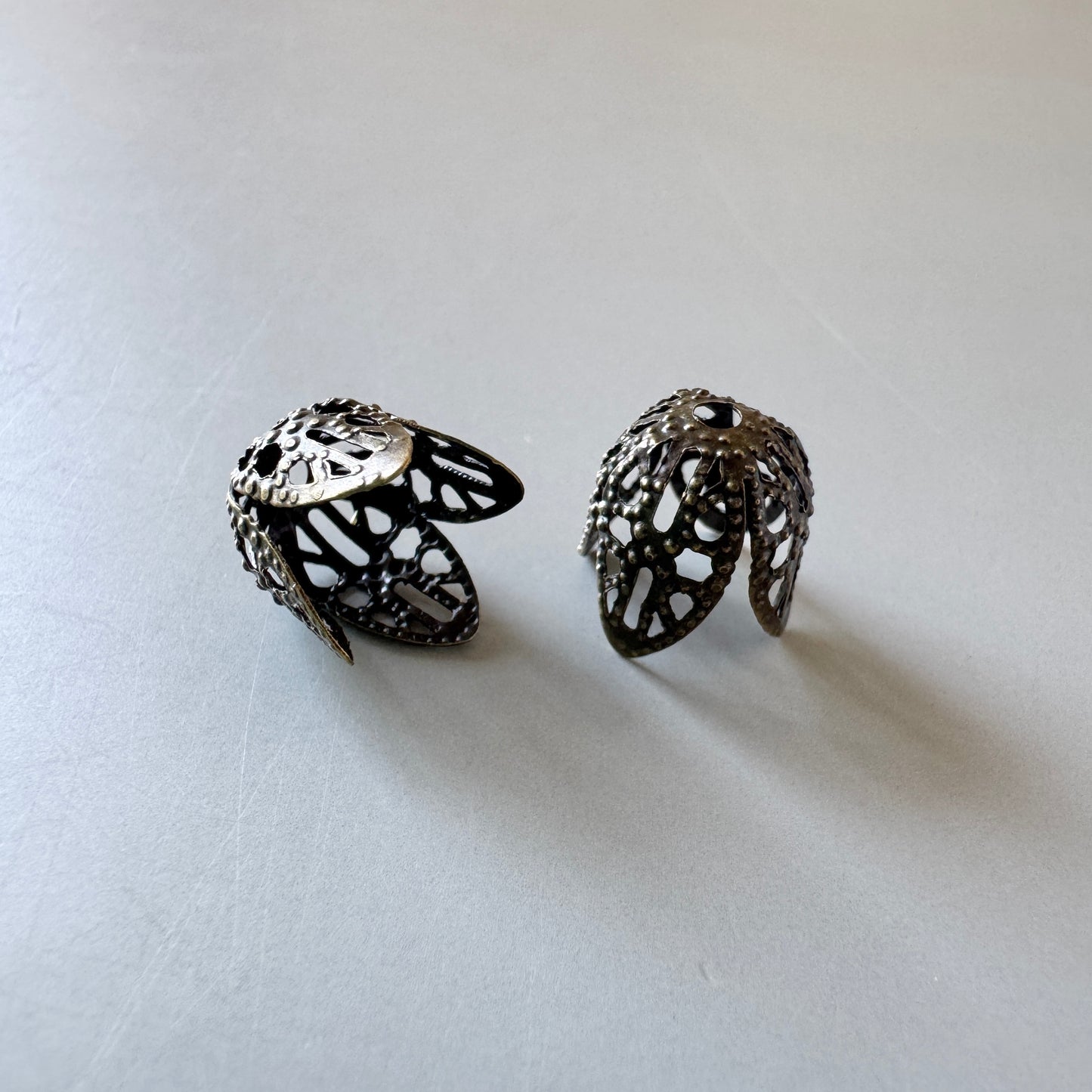 Filigree Beads Cap 10mm【Antique Gold / Gold】