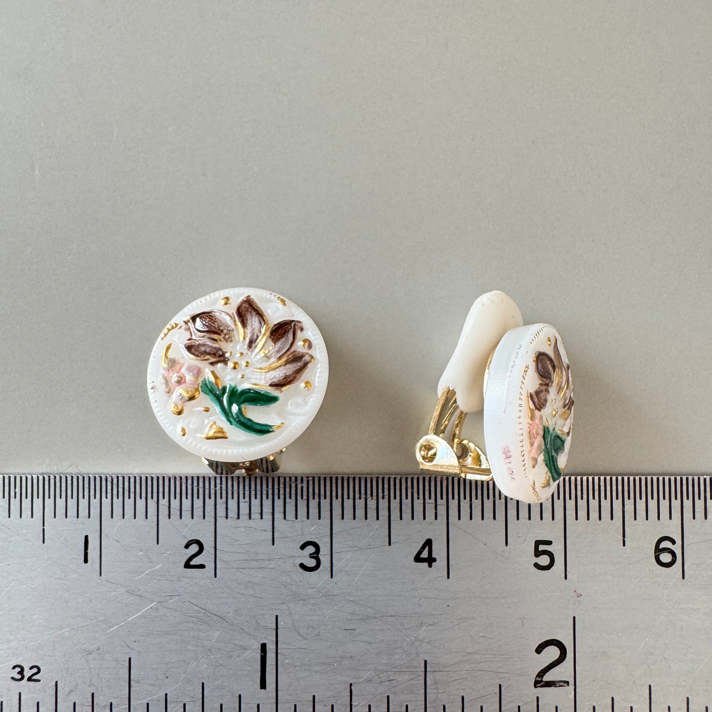 Czech Glass Cabochon Earrings