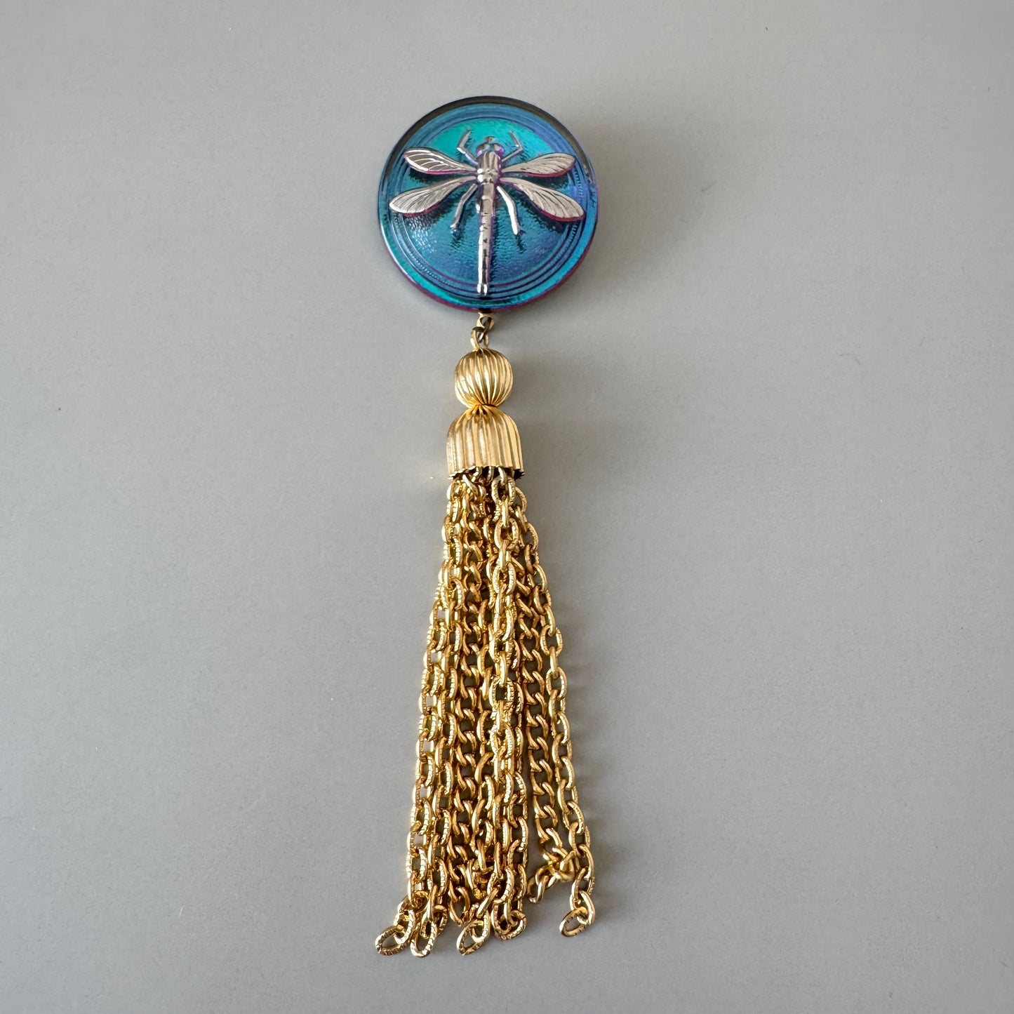 Czech Glass Cabochon Brooch