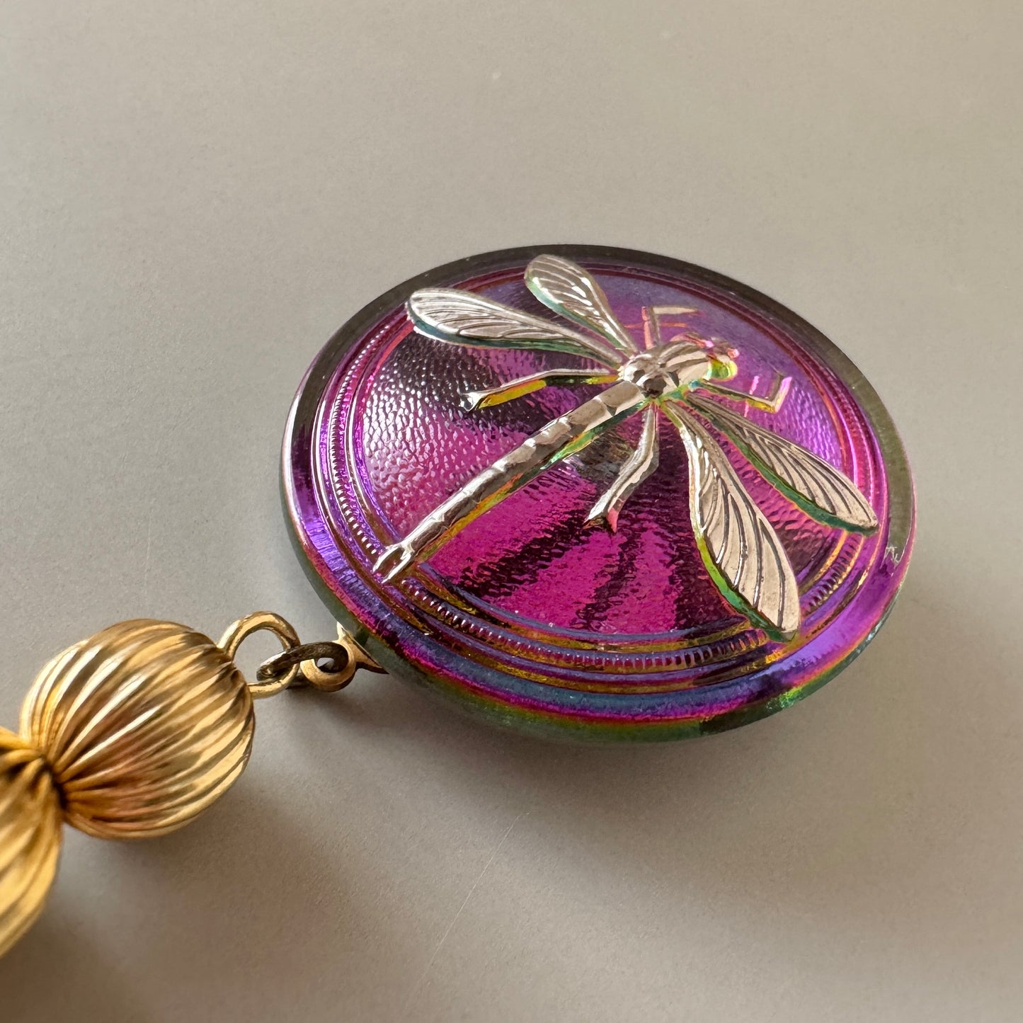 Czech Glass Cabochon Brooch
