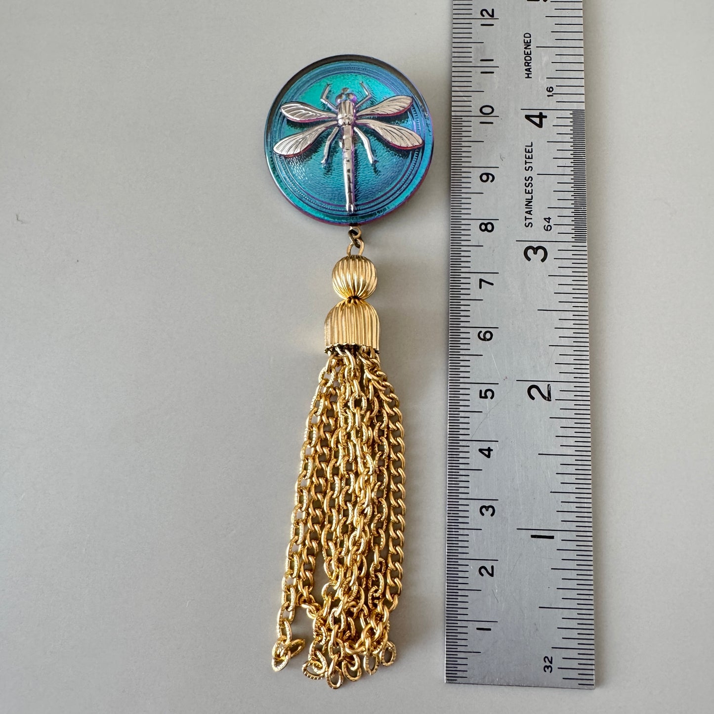 Czech Glass Cabochon Brooch
