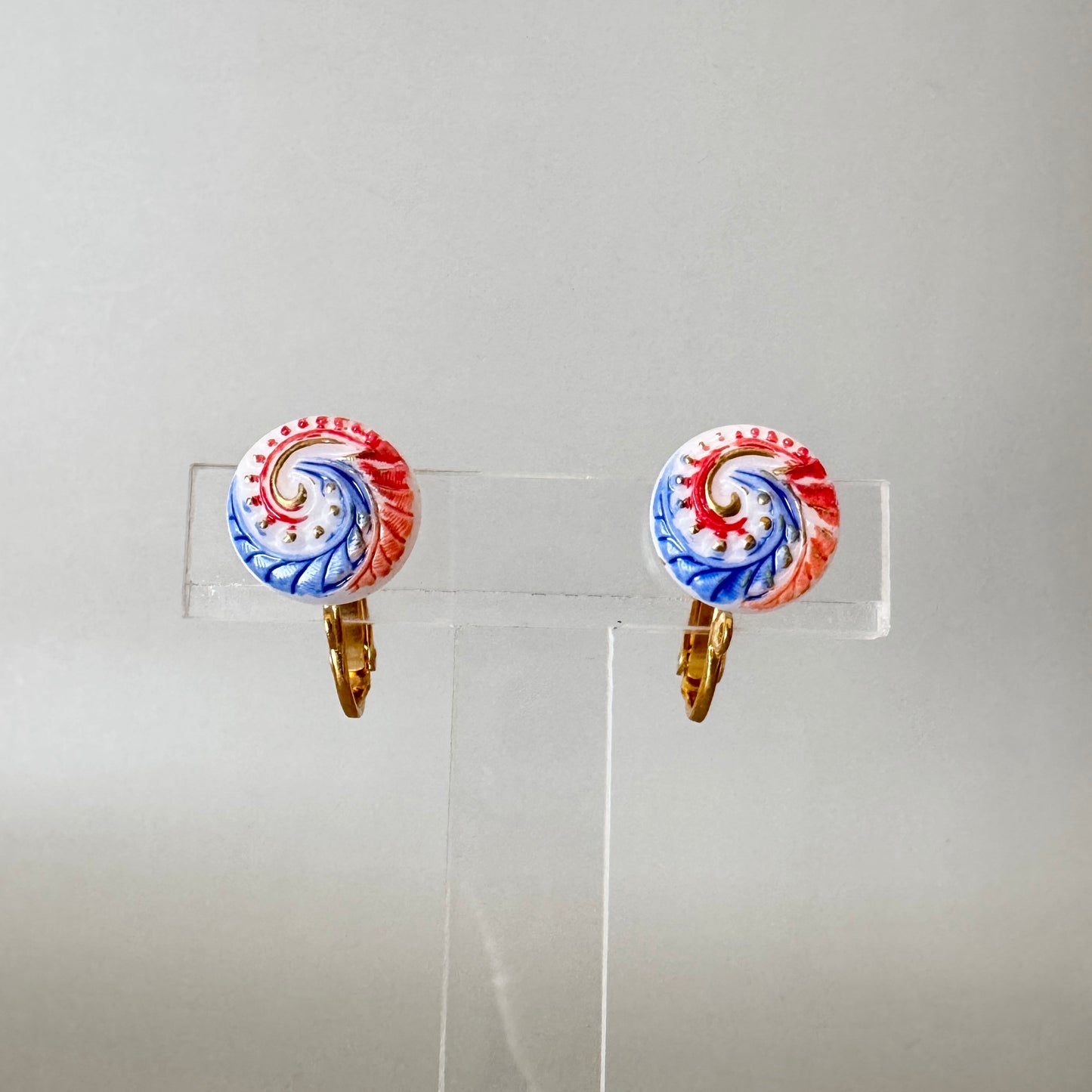 Czech Glass Cabochon Earrings