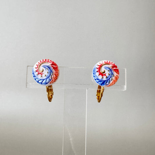 Czech Glass Cabochon Earrings