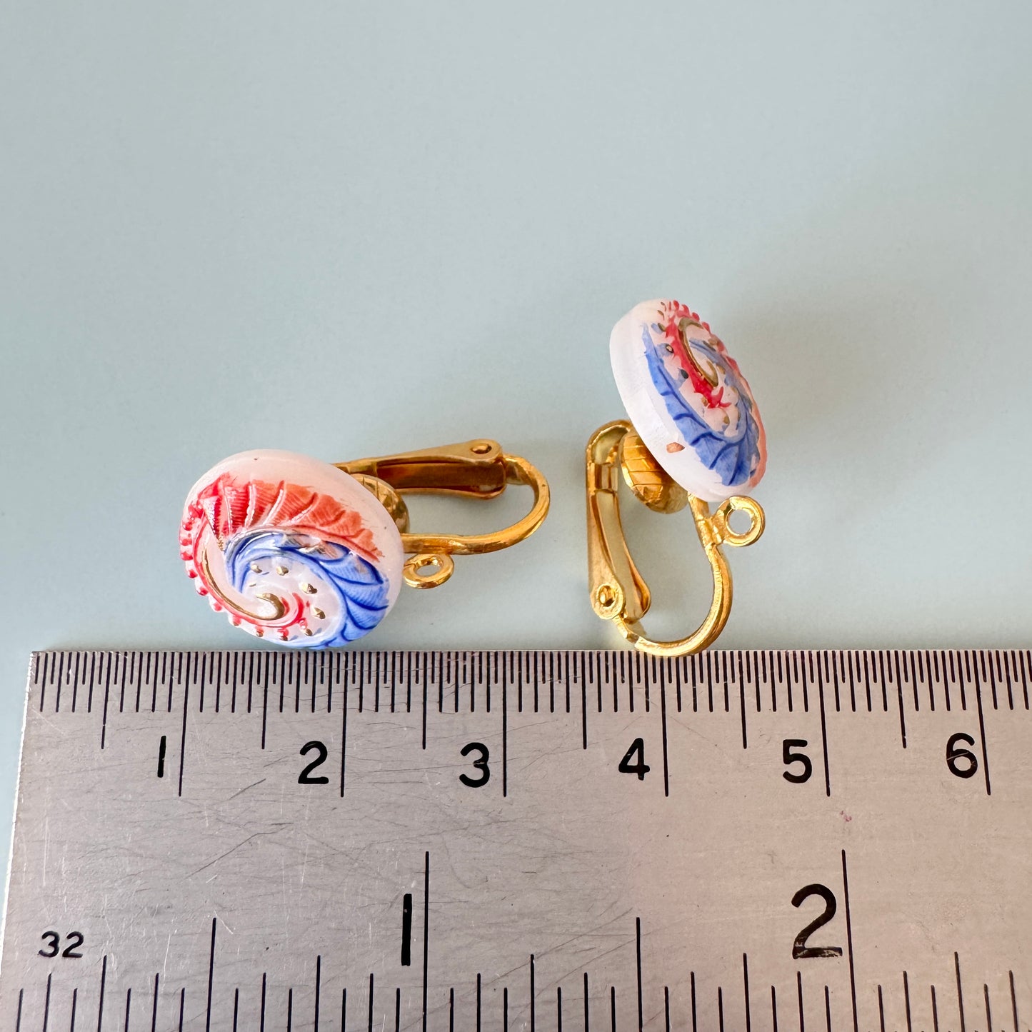 Czech Glass Cabochon Earrings