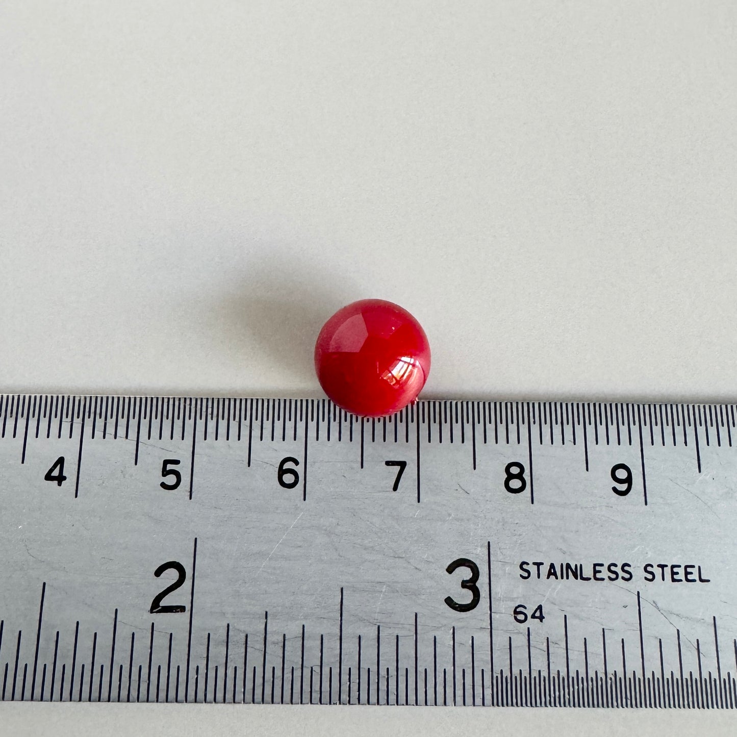 【Made in Japan 】AKADAMA Glass Beads Retro Red color coated 10mm【10 pcs or 1 strand】