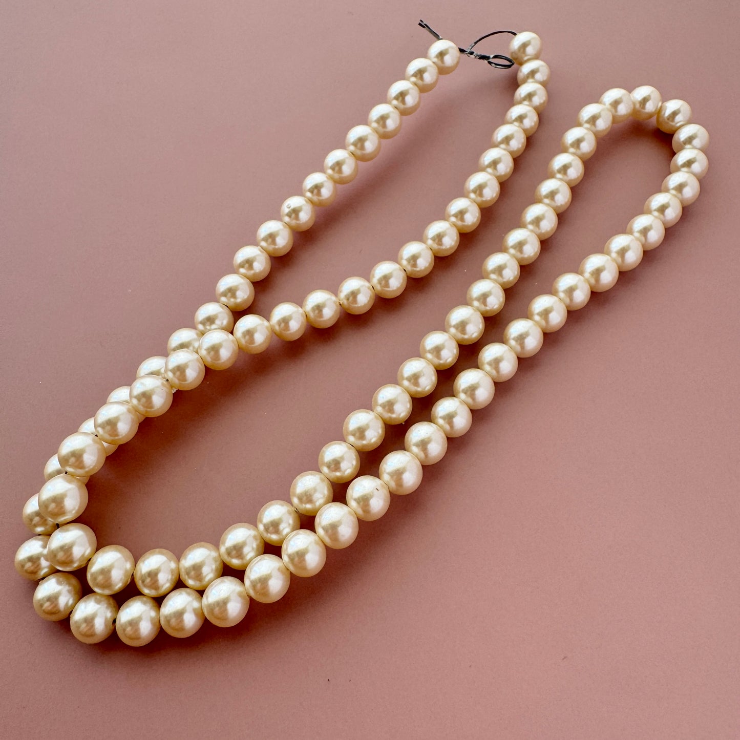 Japan Vintage Glass Pearl Cream Round 6mm【10pcs or 1strand】