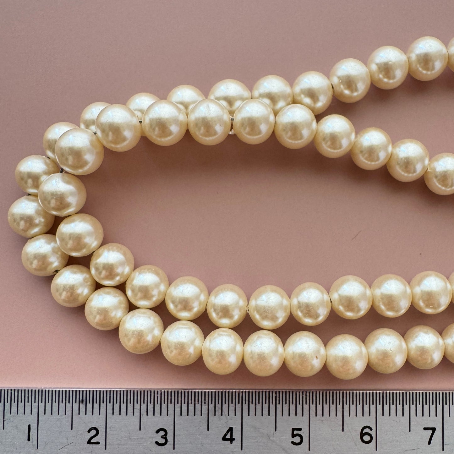 Japan Vintage Glass Pearl Cream Round 6mm【10pcs or 1strand】