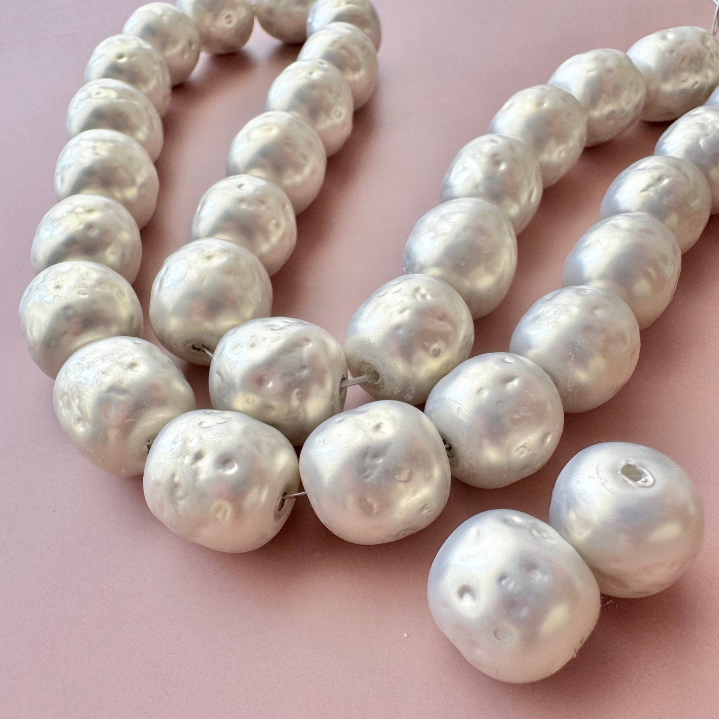 Japan Vintage Glass Baroque Pearl Gray 11-12mm【2pcs】