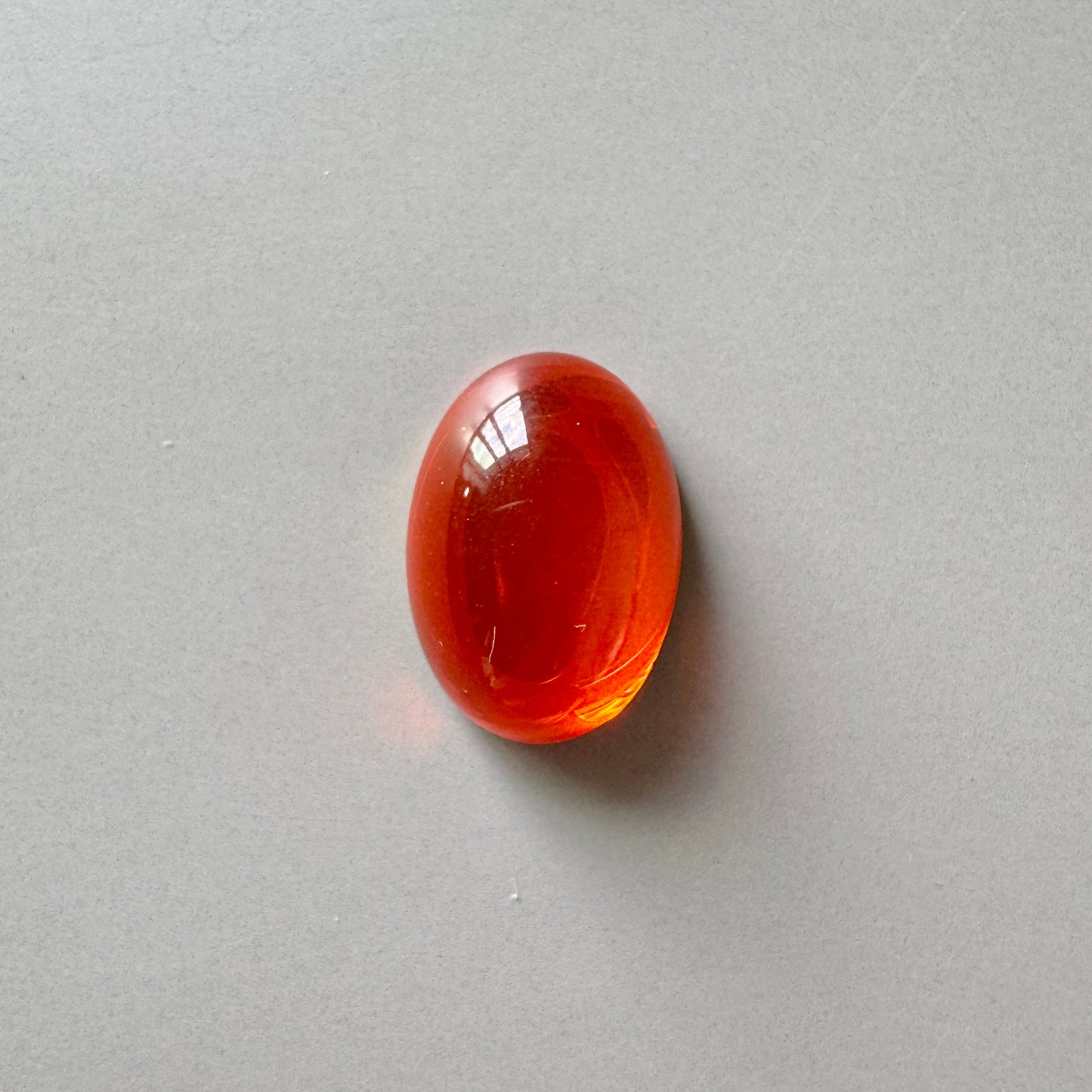 Czech Vintage Glass Cabochon Oval Hyacinth 14×10mm