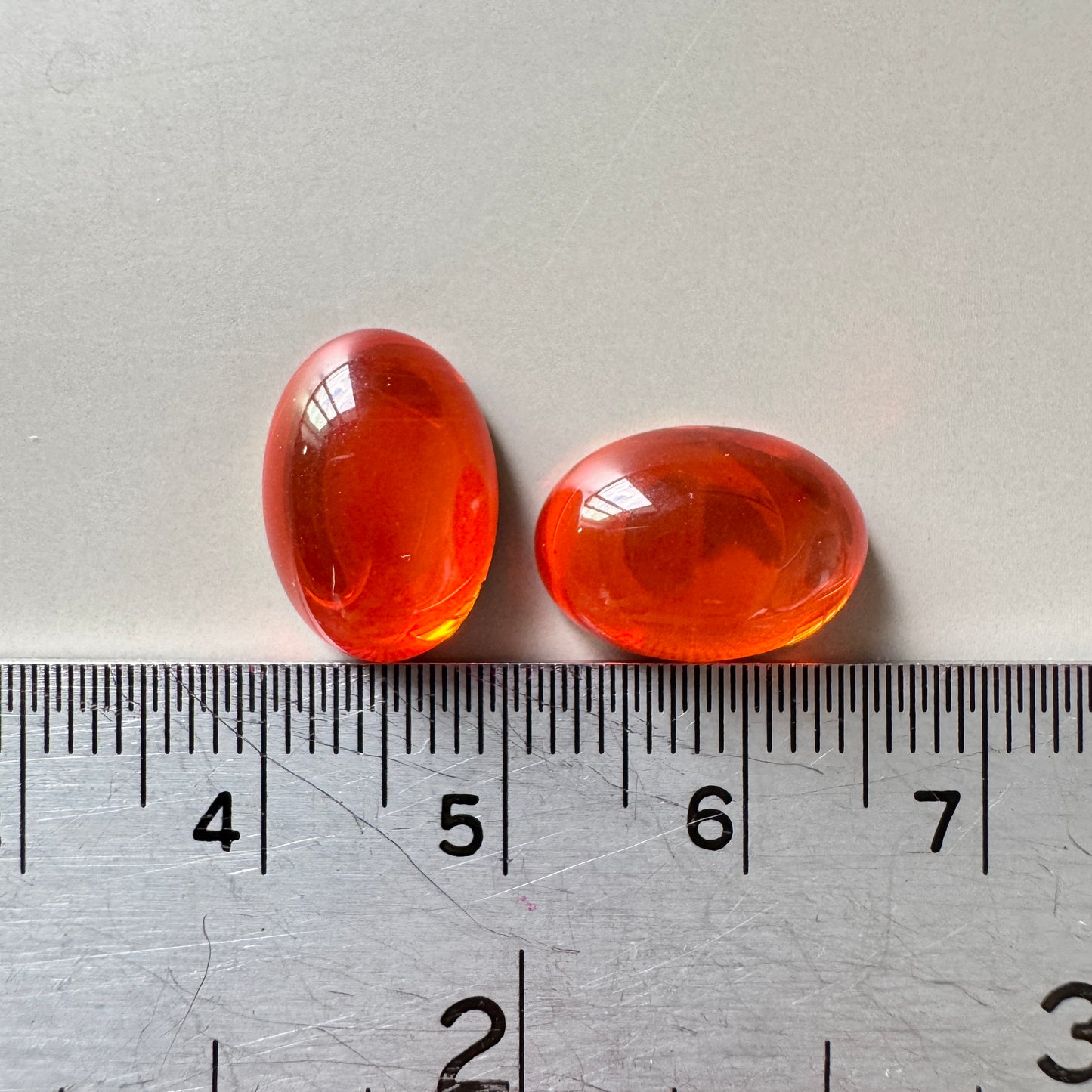 Czech Vintage Glass Cabochon Oval Hyacinth 14×10mm