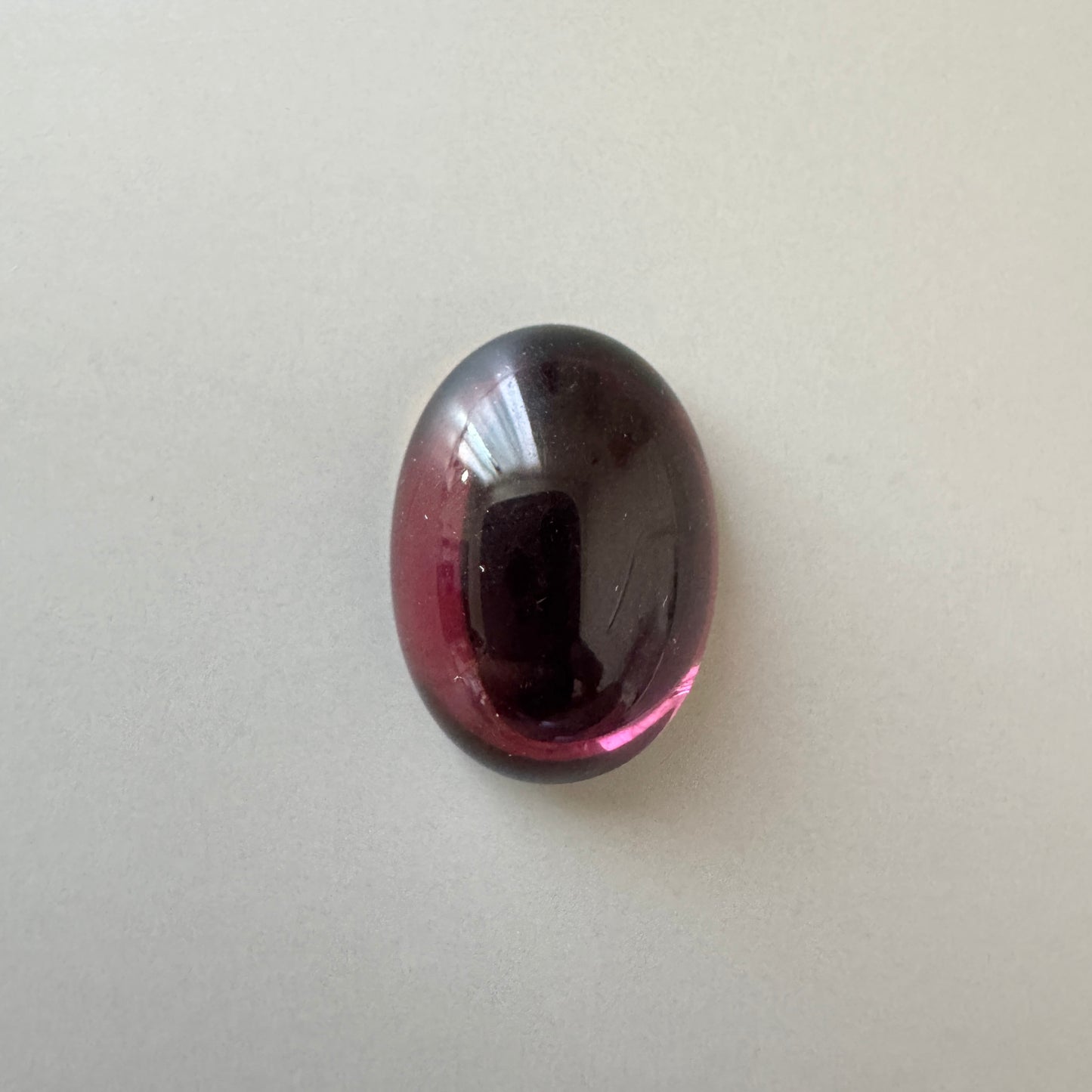 Czech Vintage Glass Cabochon Oval Amethyst 18×13mm