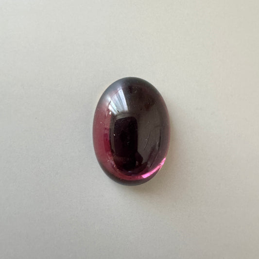 Czech Vintage Glass Cabochon Oval Amethyst 18×13mm