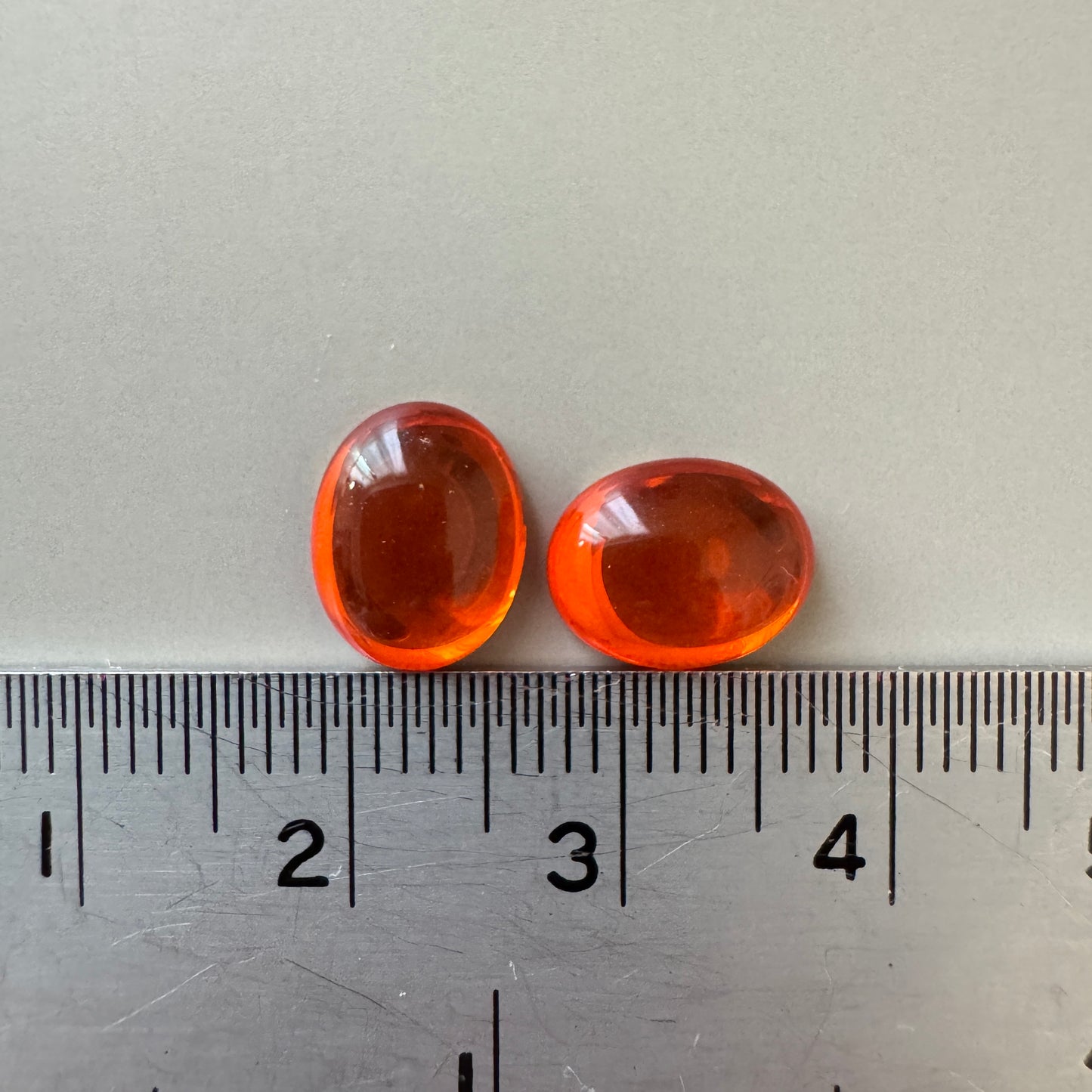 Czech Vintage Glass Cabochon Hyacinth 10×8mm 【2 pcs】