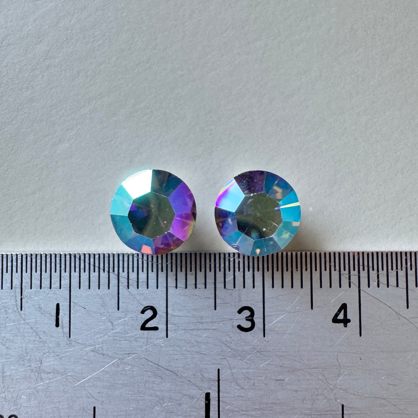 Vintage Swarovski ART #1100 Round Starlight AB 40ss 【2 pcs】
