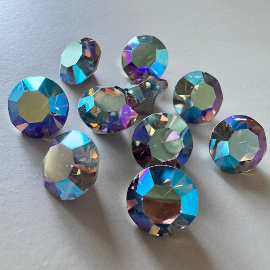 Vintage Swarovski ART #1100 Round Starlight AB 40ss 【2 pcs】