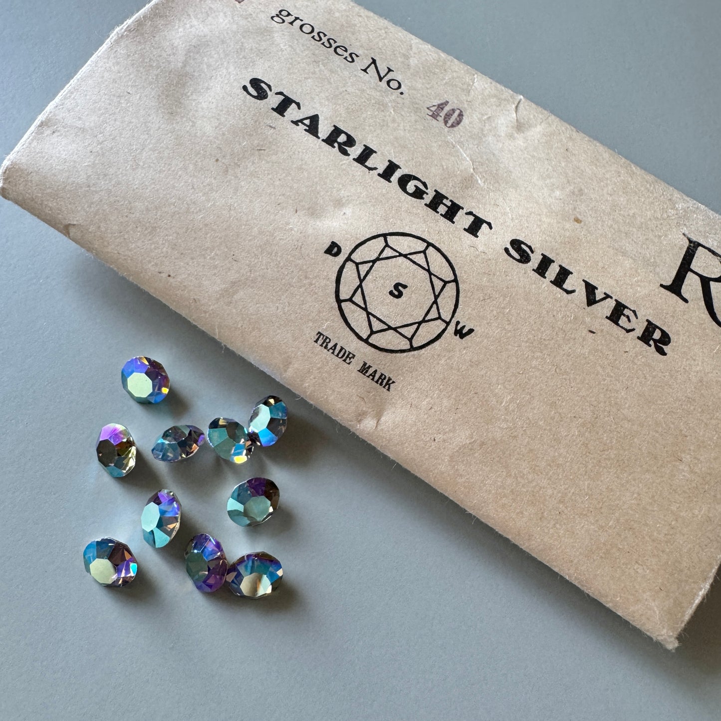 Vintage Swarovski ART #1100 Round Starlight AB 40ss 【2 pcs】