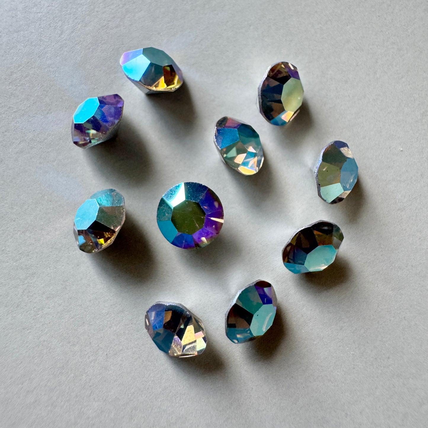 Vintage Swarovski Round Pointed Back Starlight AB 23-24ss【10 pcs】