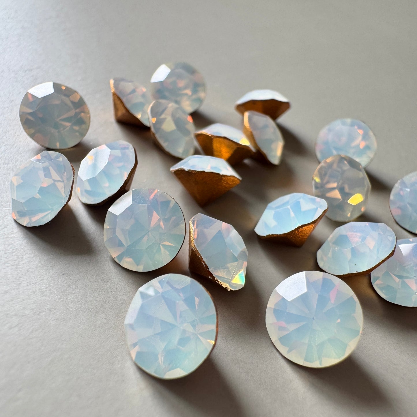 Vintage Swarovski Art #1100 Round 35ss White Opal【2 pcs】