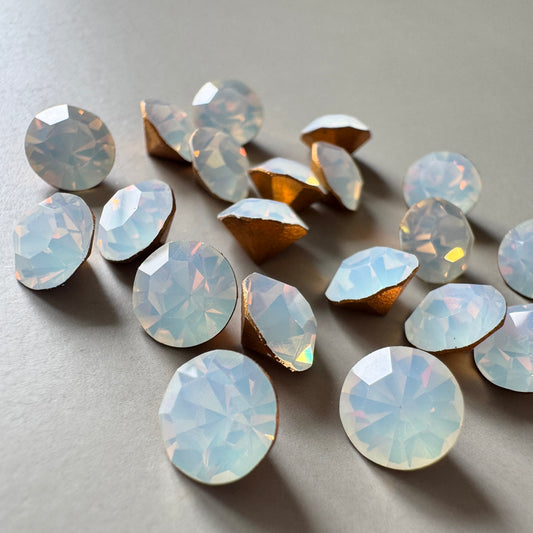 Vintage Swarovski Art #1100 Round 35ss White Opal【2 pcs】