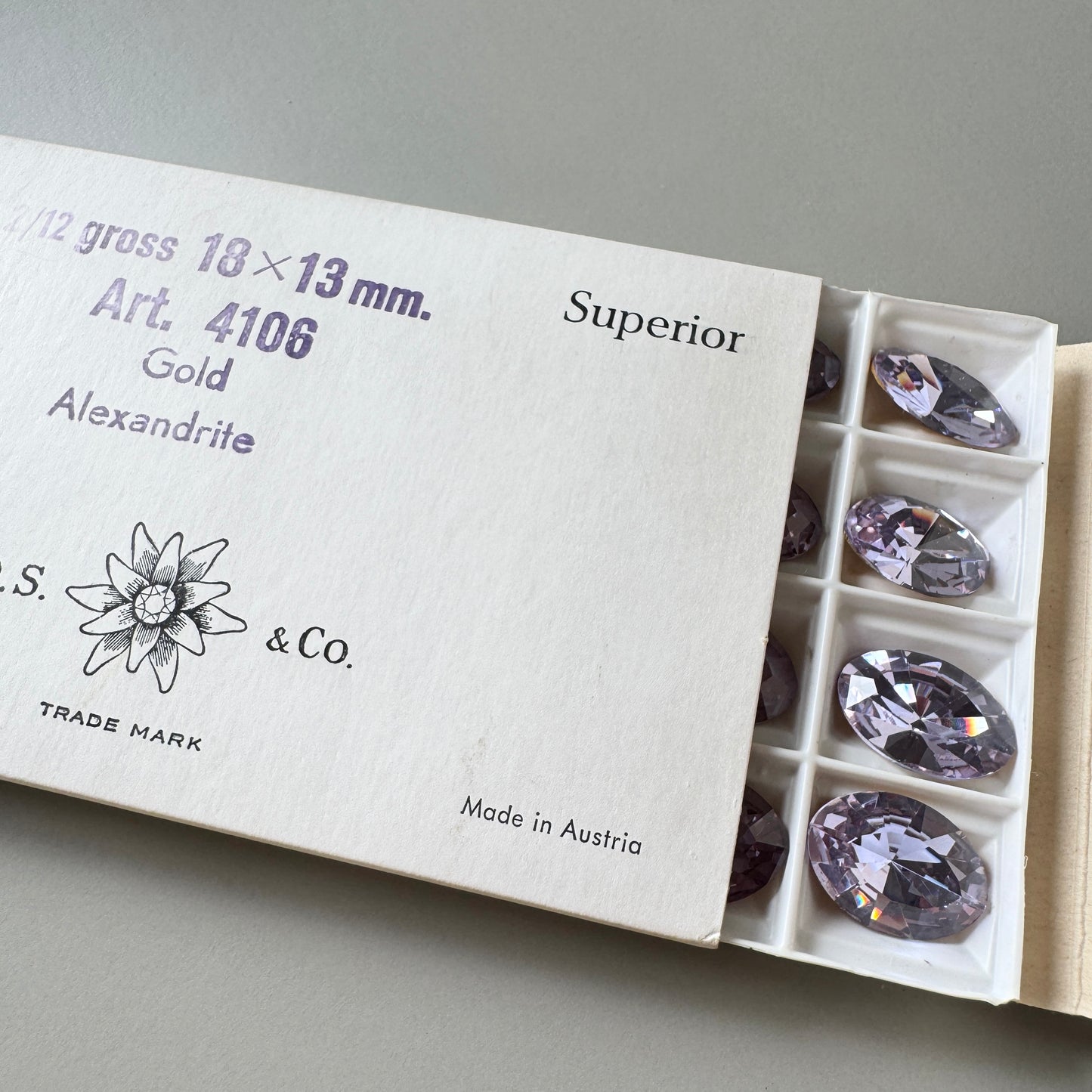 Vintage Swarovski ART #4106 Ovals Alexandrite 18x13mm