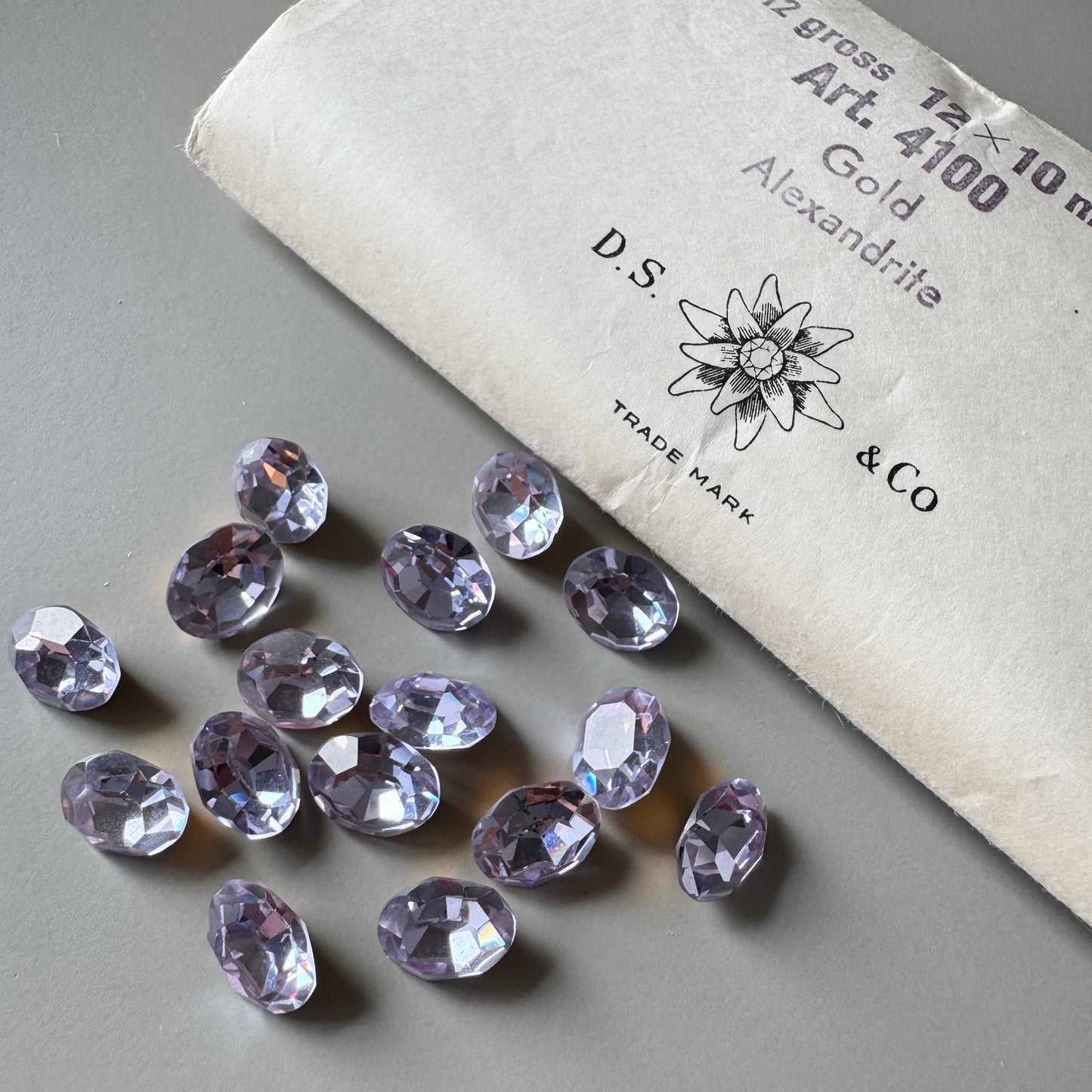 Vintage Swarovski #4100 Alexandrite Oval 12×10mm【2 pcs】