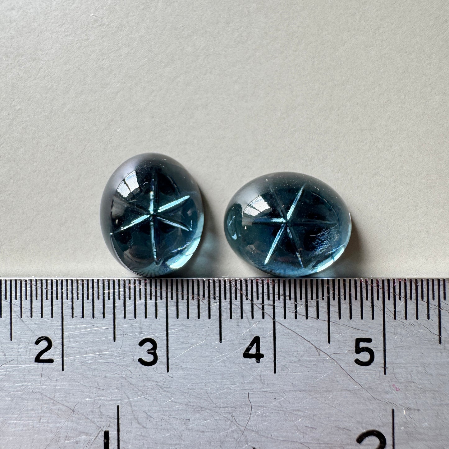 Vintage Swarovski #2191 Montana Blue Lindy Star Cabochon 12x10mm【2 pcs】