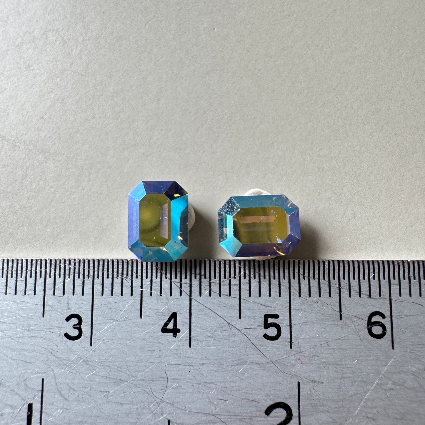 Vintage Swarovski ART #4600 Octagon AB Starlight 8x6mm【2 pcs】