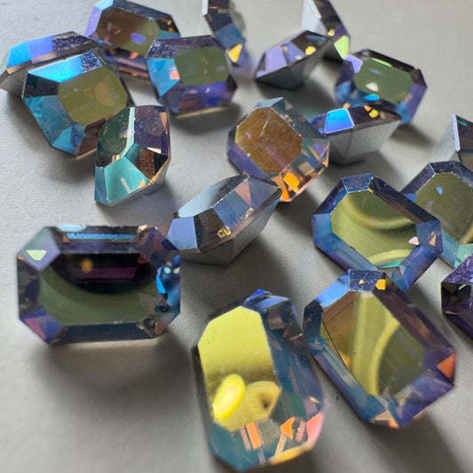 Vintage Swarovski ART #4600 Octagon AB Starlight 8x6mm【2 pcs】
