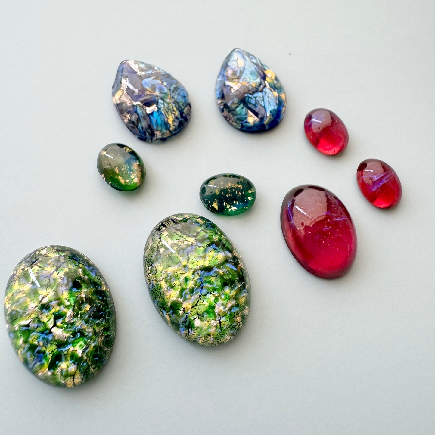 Special Set 【Vintage Fire Opal / Dragons Breath Cabochon mix】25MX_74