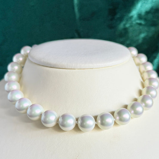 【Made in Japan】Glass Pearl Chunky Choker Necklace SP09