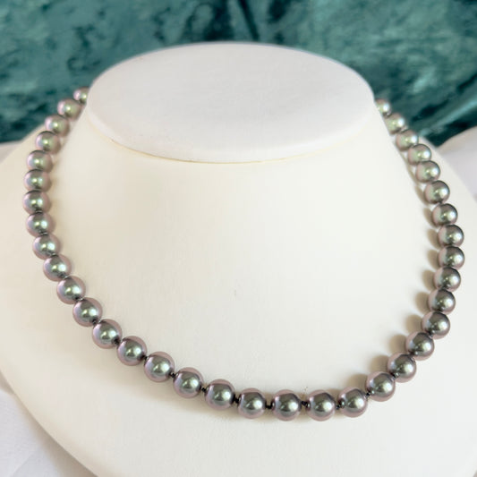 【Made in Japan】Glass Pearl Short Necklace SP11