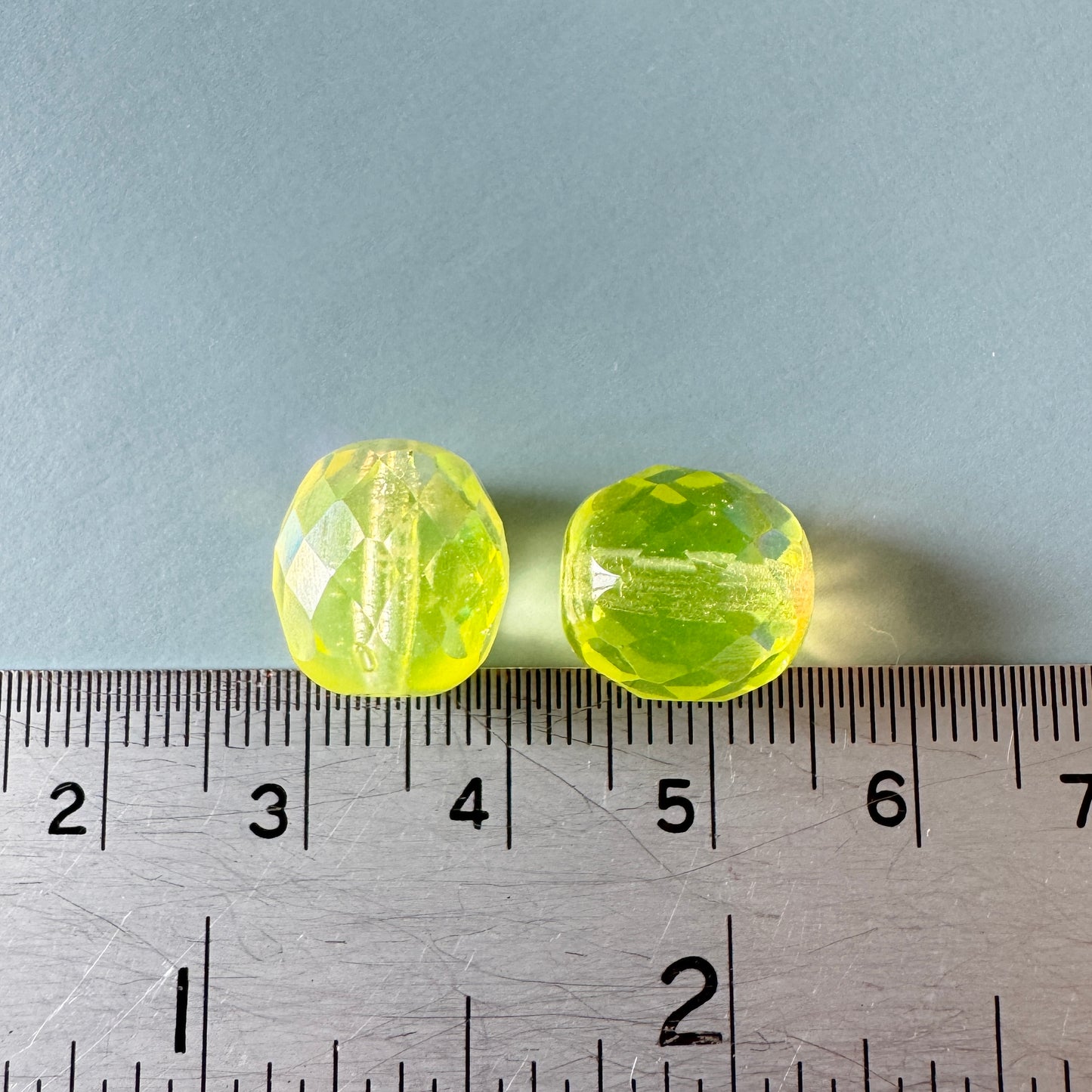 Czech Fire Polished Faceted Round Beads AB coated 12mm 【2 pcs】