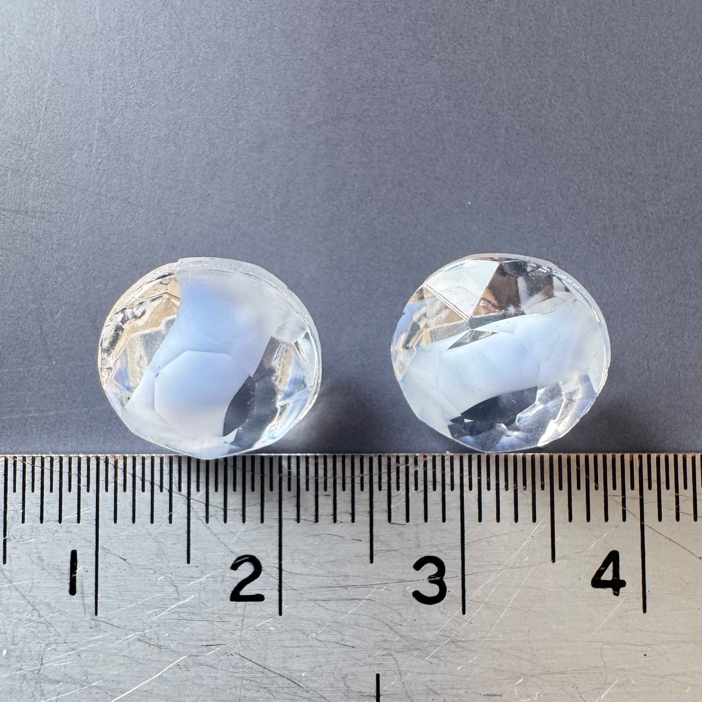 W.Germany Vintage Glass Stone Lt. Sapphire Givre 48ss【2 pcs】