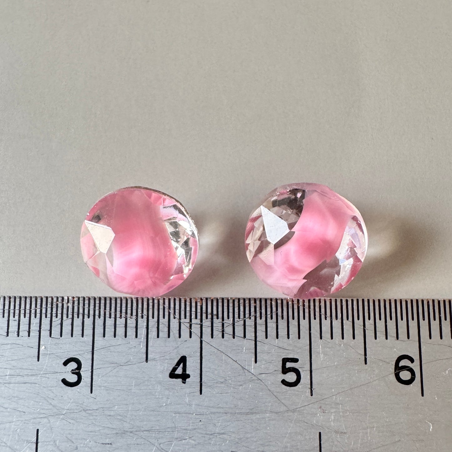 W.Germany Vintage Glass Stone Rose Givre 48ss【2 pcs】