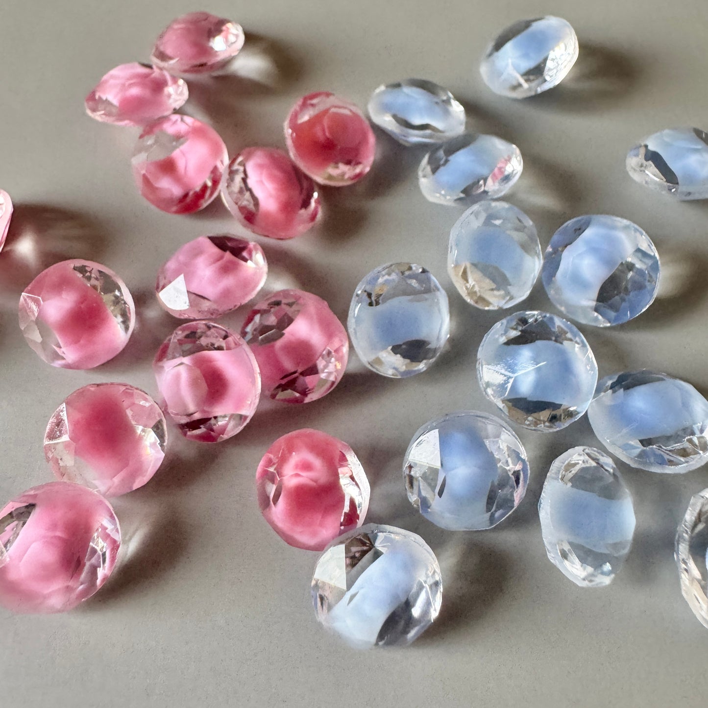 W.Germany Vintage Glass Stone Lt. Sapphire Givre 48ss【2 pcs】