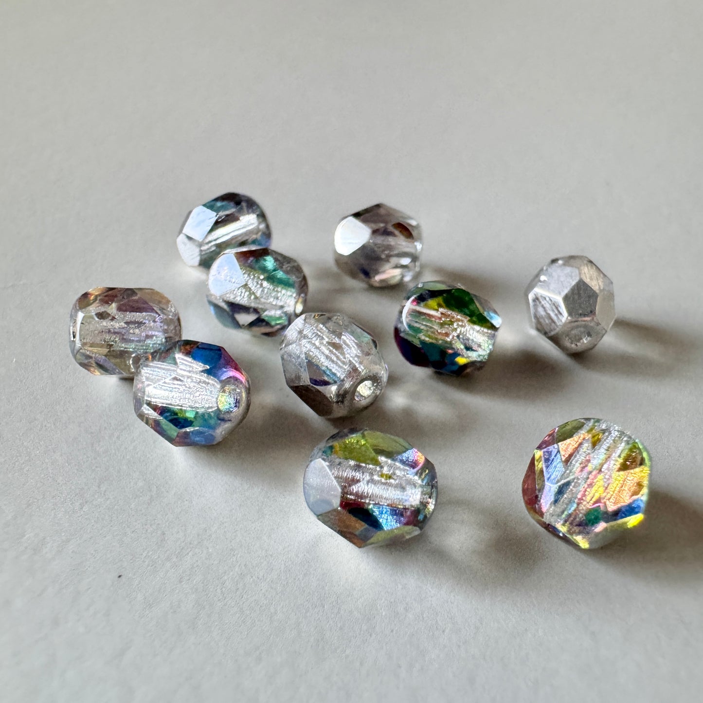 Czech Fire Polished Beads Vitrail Medium Round 6mm【10 pcs】