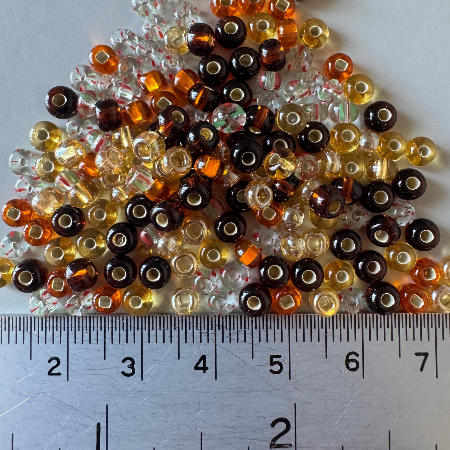 Czech Seed Beads Mix Amber Brown【10g】