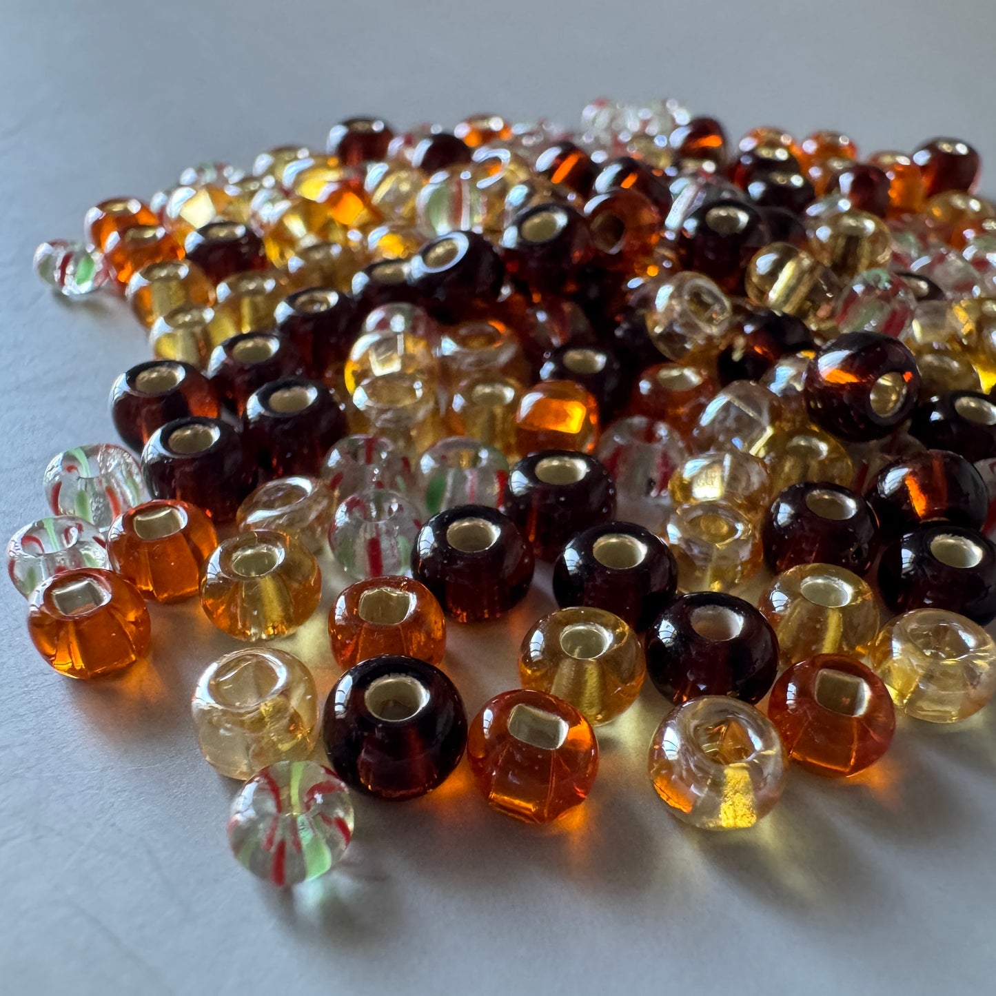 Czech Seed Beads Mix Amber Brown【10g】