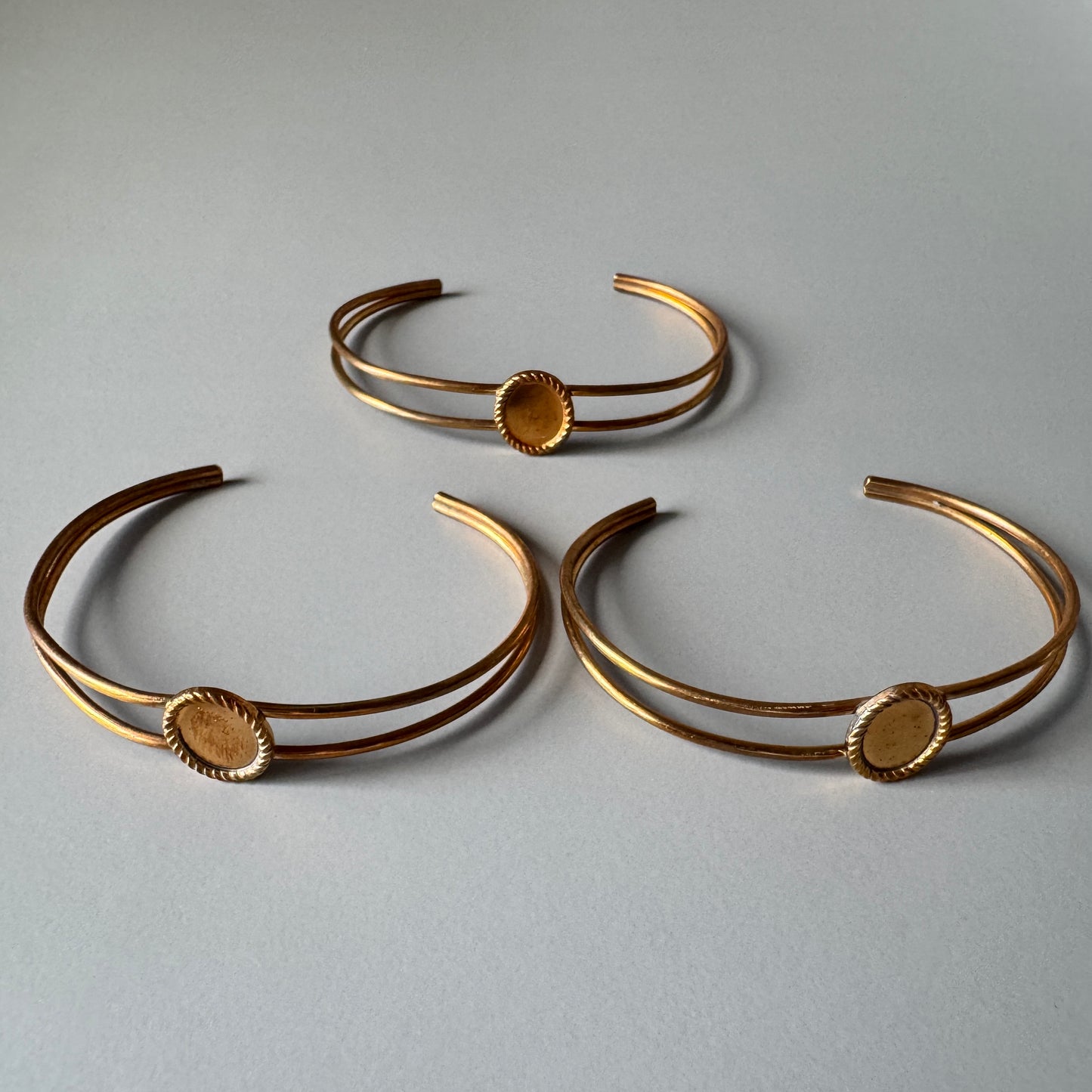 Special Set【Vintage Brass Bracelet Setting Bases 3 pcs】26MX_254