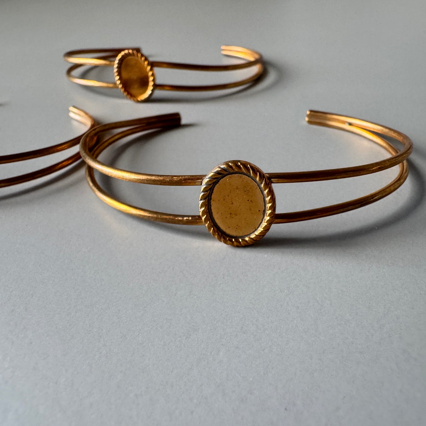 Special Set【Vintage Brass Bracelet Setting Bases 3 pcs】26MX_254
