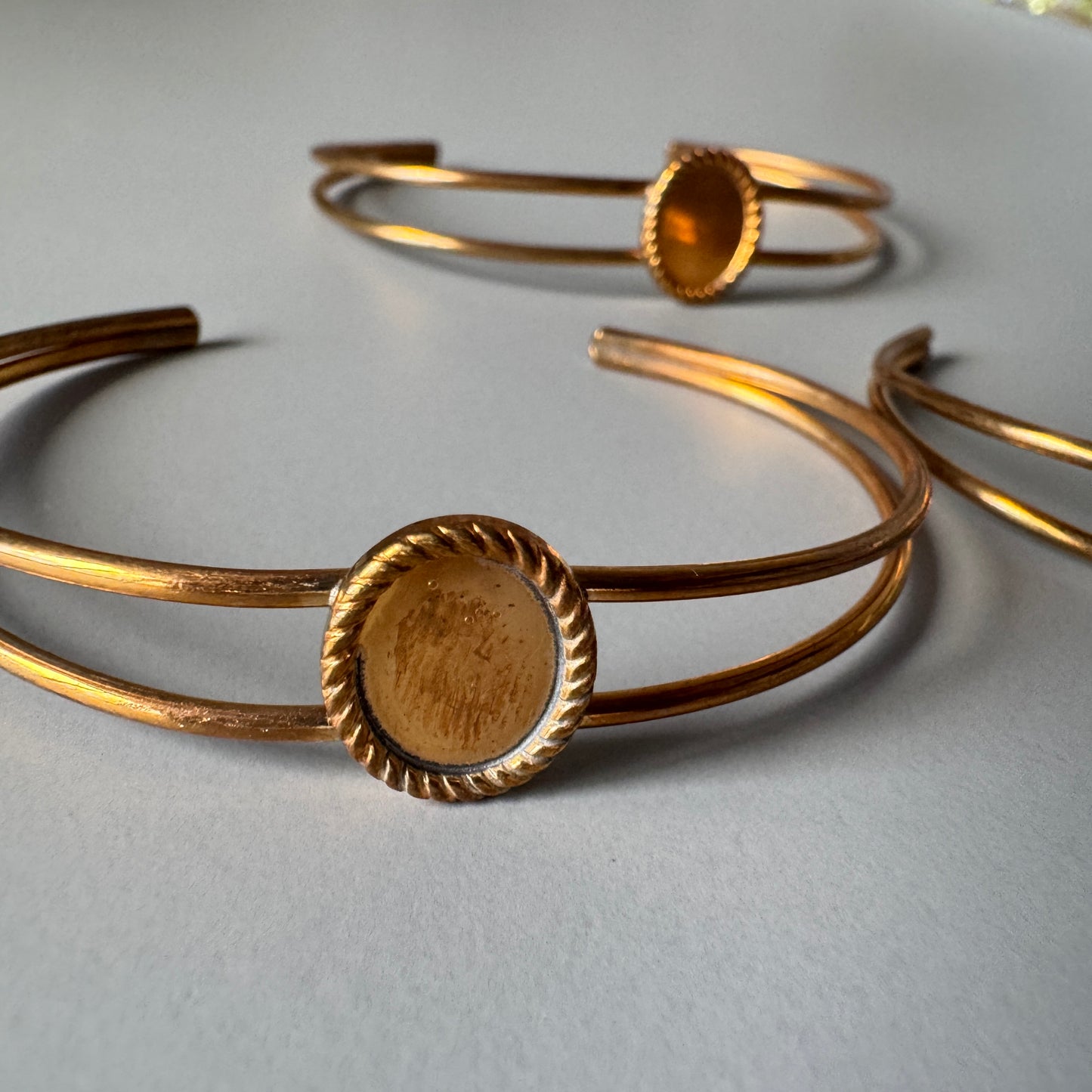 Special Set【Vintage Brass Bracelet Setting Bases 3 pcs】26MX_254