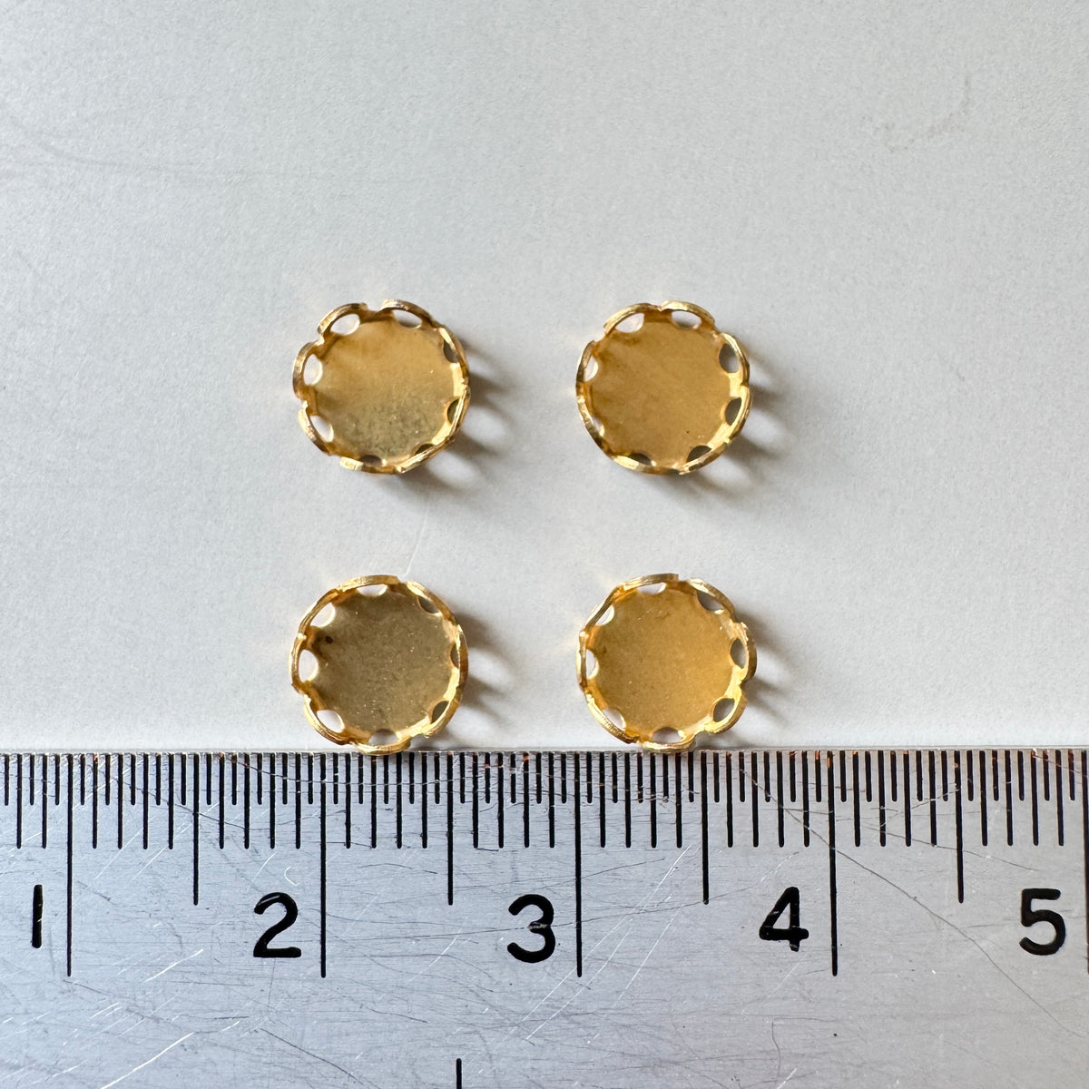 Raw Brass Setting Round 7mm【4 pcs】
