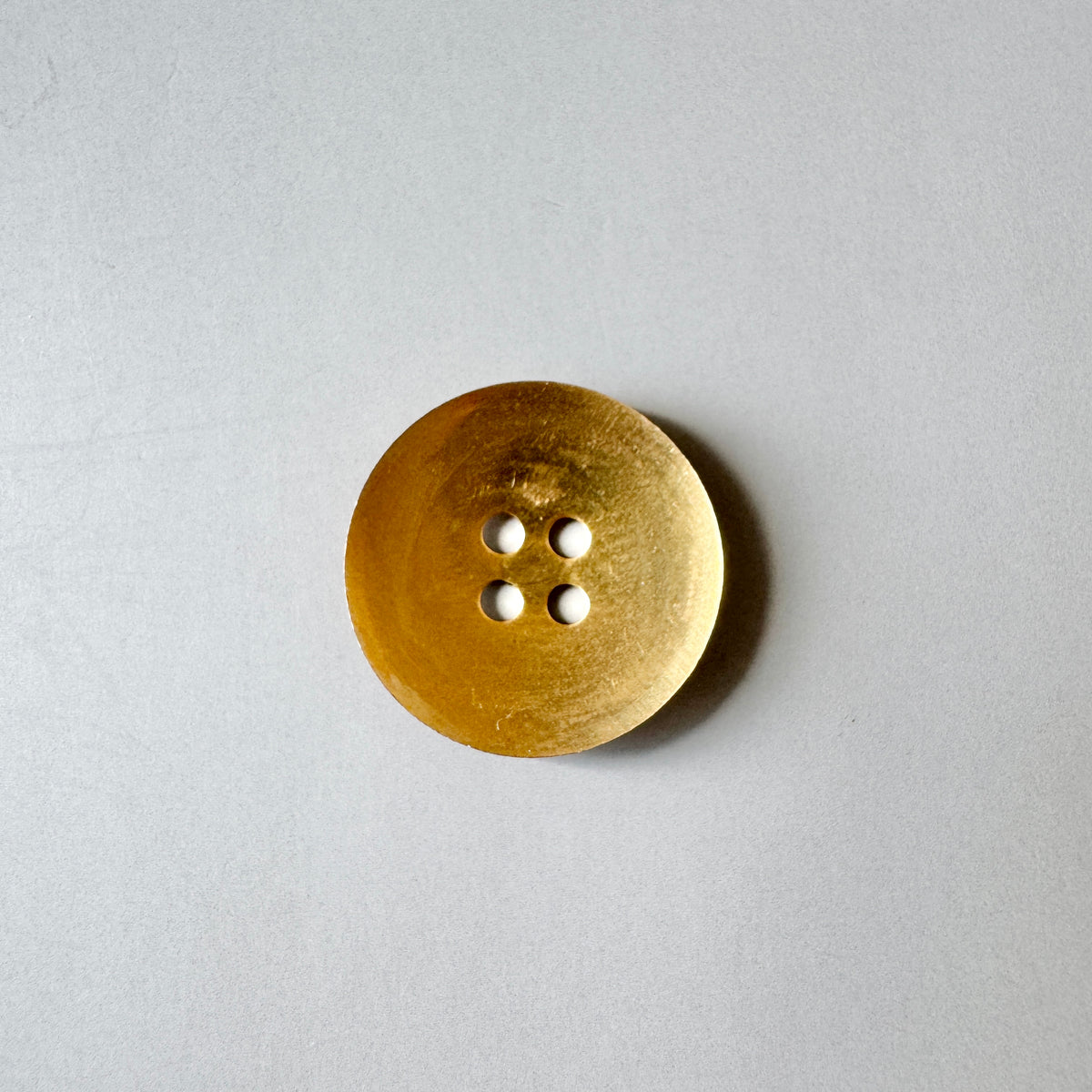 Raw Brass Button Blank 4 Holes 19mm