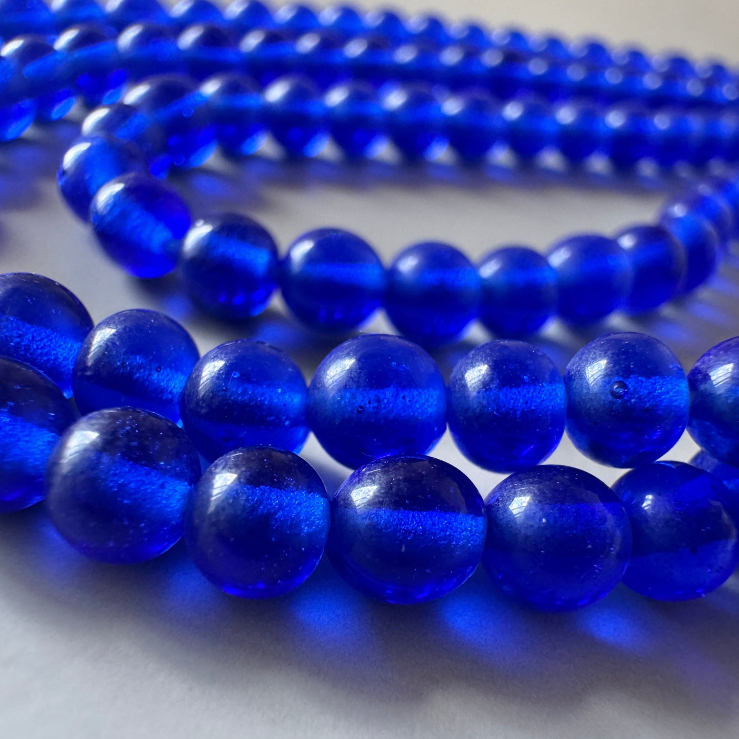 Special Set【Japan Vintage Blue Glass Bead Strand 68cm】26MX_266